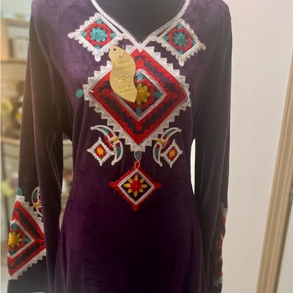 Embroidered Purple Dress  and other arabic abayad 40 $ each